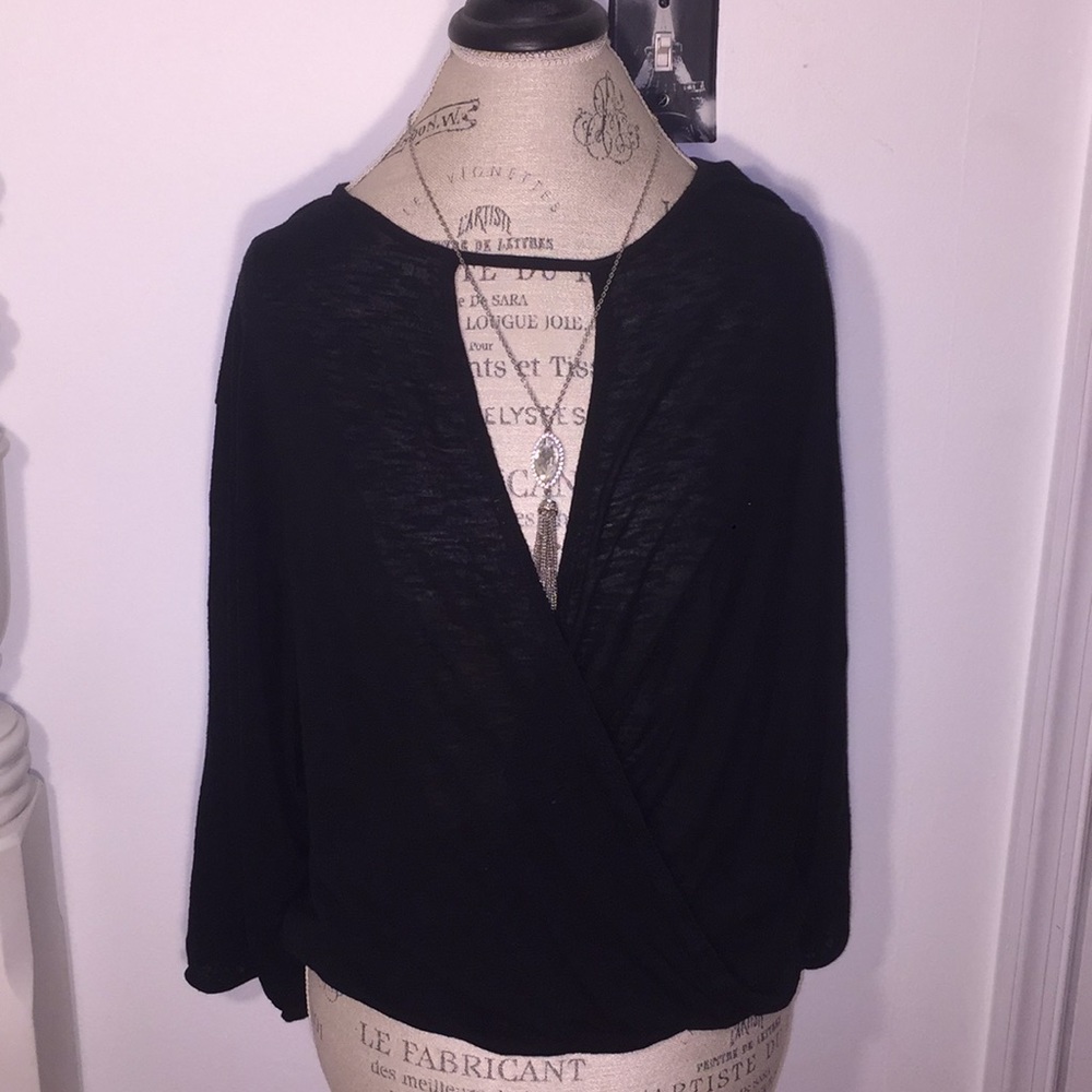 Black Express long open sleeved shirt